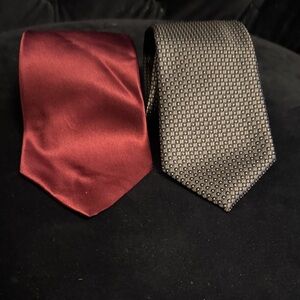 Arrow Rich Burgundy and Textured Gray Ties